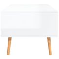 vidaXL Konferenčný stolík, lesklý biely 100x49,5x43cm kompozitné drevo
