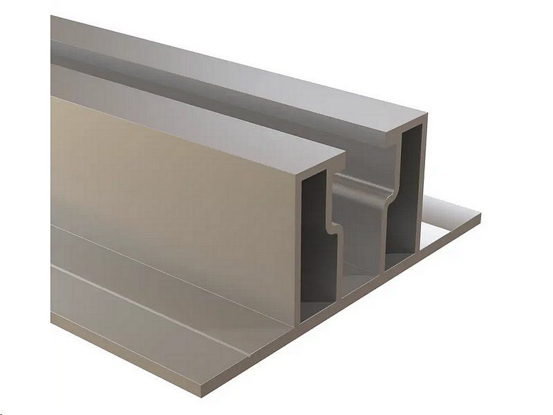 Montážny hliníkový profil trapezový nízky 66x24,5 mm, dĺžka 4,30 m, HNP5 SAT-JEM