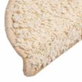 vidaXL Schodové rohože 20 ks 56x17x3 cm krémové, polkruhové