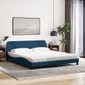 vidaXL Posteľ s matracom Dover modrý 180x200 cm látka