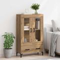 vidaXL Highboard Remeselný dub 69,5 x 31 x 115 cm Kompozitné drevo
