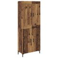 vidaXL Highboard 2 ks Staré drevo 69,5 x 34 x 180 cm Kompozitné drevo