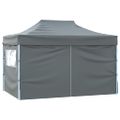 vidaXL Profesionálny skladací párty stan+4 steny 3x4 m, oceľ, antracit