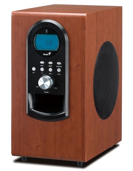 Genius repro SW-HF 5.1 6000 v2, 200W, LCD displej, dálkové ovládání, hnědé Reproduktory, 5.1, 200W, drevené, dálkové ovládání, hnedé