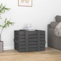 vidaXL Úložný box sivý 58x40,5x42 cm masívna borovica