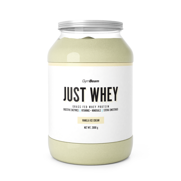 Just Whey Grass-Fed Protein – GymBeam, vanilková zmrzlina, 2000 g