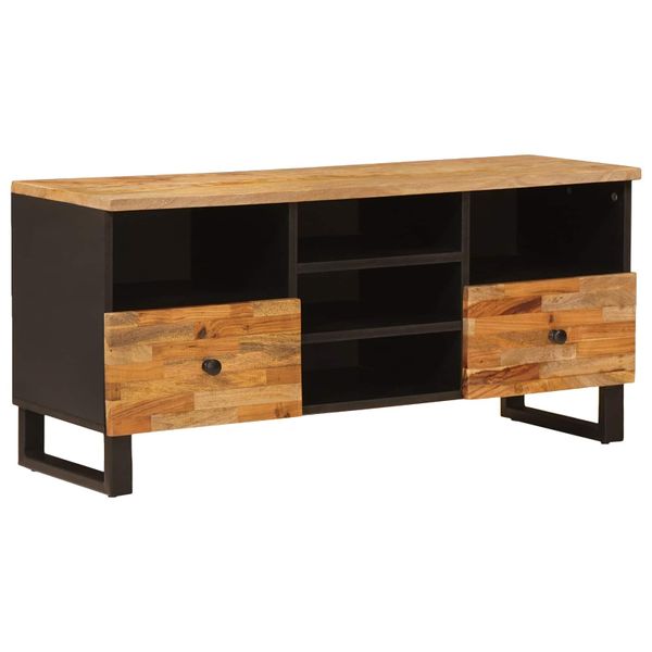 vidaXL TV skrinka Corona Hnedá 100 x 33 x 46 cm Masívne mango drevo