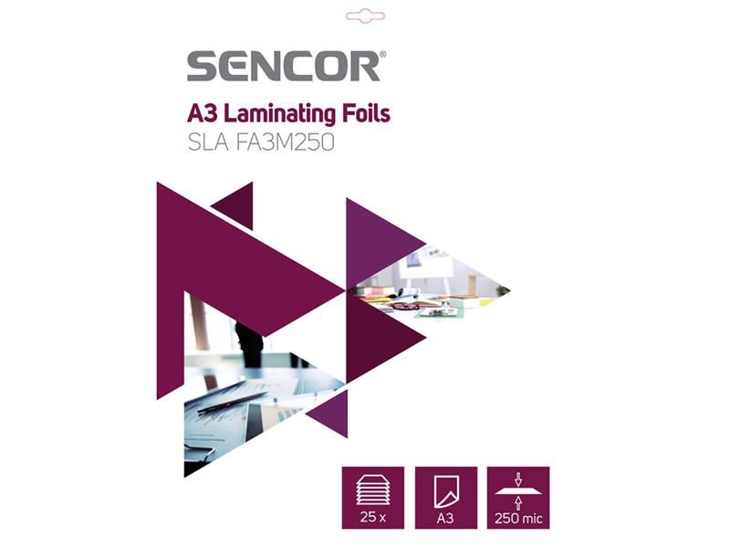 Folie laminovacie SENCOR SLA FA3M250 A3 250mic 25ks