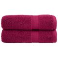 vidaXL Premium sprchové uteráky SOLUND 2 ks Bordeaux 70x140 cm 600 gsm