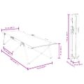 vidaXL Skladacia kempingová posteľ 2 ks Červená 206 x 76 x 74 cm