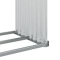 vidaXL Držiak na polená strieborný 120x45x210 cm pozinkovaná oceľ
