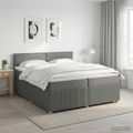 vidaXL Posteľ boxspring s matracom Tmavosivá 200 x 200 cm Látka