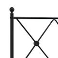 vidaXL Kovové náhradné čelo postele čierne 120 cm