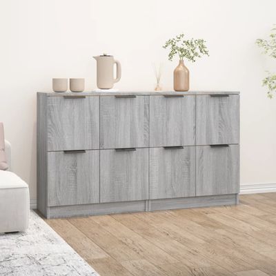 vidaXL Komody 2 ks sivý sivý dub sonoma 60x30x70 cm spracované drevo