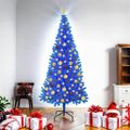 vidaXL Vianočný stromček Modrá 180 cm PVC