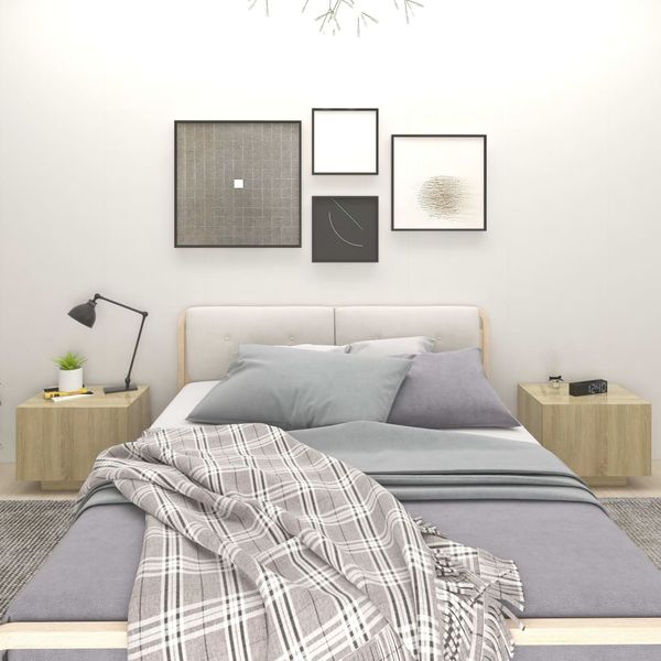 vidaXL Nočný stolík, dub sonoma 100x35x40 cm, kompozitné drevo