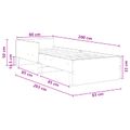 vidaXL Rám postele s čelom Čierny dub 80 x 200 cm Kompozitné drevo