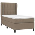 vidaXL Boxspring posteľ s matracom sivohnedý 100x200 cm látka