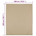 vidaXL Plachty Jersey 2 ks sivohnedá 180x200 cm bavlna