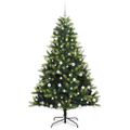 vidaXL Umelý skladací vianočný stromček 300 LED diód Zelená 180 cm