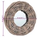 vidaXL Zrkadlá 3 ks 15 cm, prútie