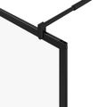 vidaXL Stena walk-in sprchy Čierna 80 x 195 x 0,5 cm Sklo a hliník