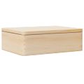 VidaXL Drevená krabička s vekom 40x30x13 cm masívna borovica