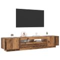 TV skrinka vidaXL s LED osvetlením Staré drevo 200x35x40 cm