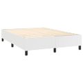 vidaXL Boxspring posteľ s matracom a LED biela 140x200 cm umelá koža