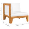 vidaXL 9-dielna záhradná sedacia súprava s podložkami akáciový masív