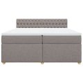 vidaXL Boxspring posteľ s matracom sivohnedý 200x200 cm látka