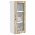 vidaXL Nástenný sklenený kabinet PORTO Sonoma dub 40 x 31 x 100 cm
