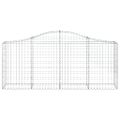 vidaXL Oblúkové gabionové koše 2 ks 200x30x80/100cm pozinkované železo