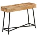 vidaXL Toaletný stolík 105x35x75 cm surový mangovníkový masív a železo