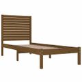 vidaXL Posteľný rám medový drevený masív 75x190cm malé jednolôžko