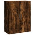 vidaXL Vysoká skrinka dymový dub 69,5x34x180 cm spracované drevo