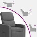 vidaXL Masážne relaxačné kreslo Tmavosivá Látka