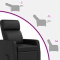 vidaXL Masážne relaxačné kreslo Čierna Umelá koža