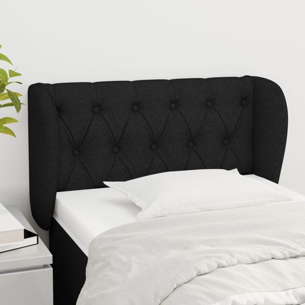 vidaXL Čelo postele so záhybmi čierne 83x23x78/88 cm látka