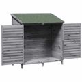 vidaXL Záhradný prístrešok so strechou Sivá 106 x 56 x 113,5 cm