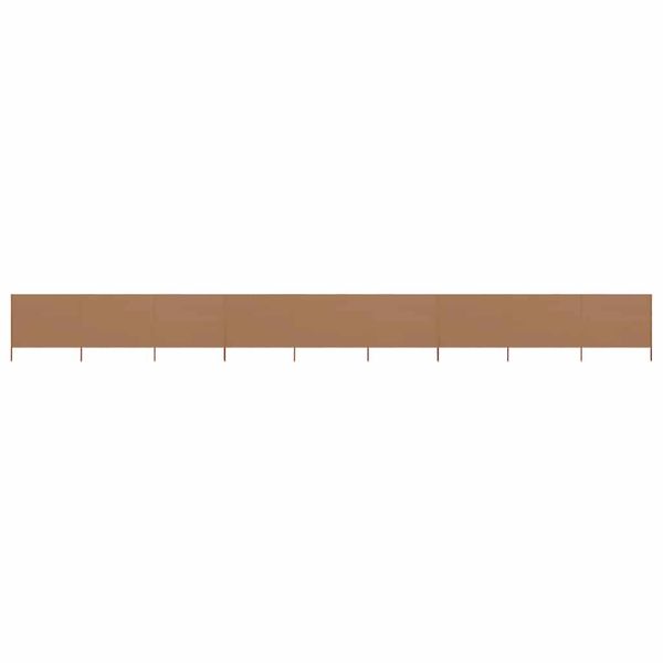 vidaXL 9-panelová zábrana proti vetru látková 1200x160 cm sivo-hnedá