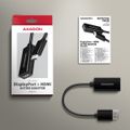 AXAGON RVD-HI20N, DisplayPort -> HDMI 2.0b redukcia / adaptér, 4K/60Hz Adaptér, DisplayPort 1.2a (M) na HDMI 2.0b (F), 4K/60Hz, HDCP 2.2, 0,15m, čierny