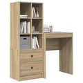 vidaXL Stôl Sonoma dub 105,5 x 34 x 127 cm 2 ks