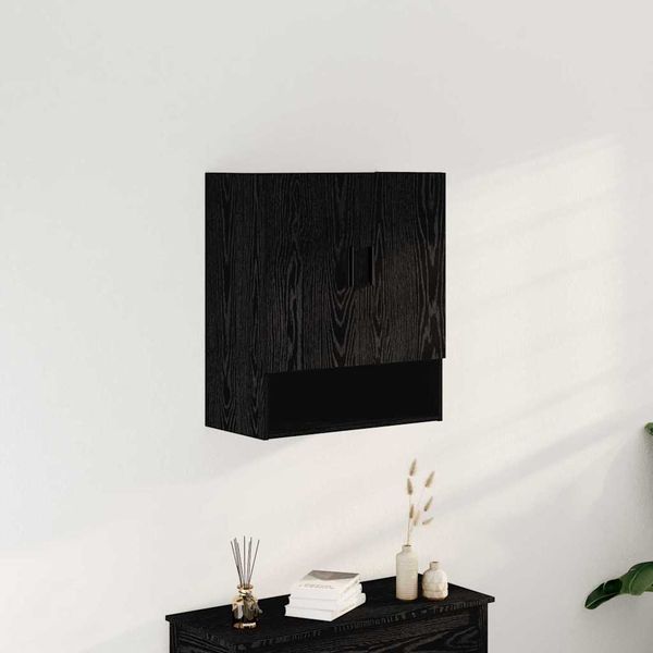 vidaXL Závesná skrinka Čierny dub 60 x 31 x 70 cm Kompozitné drevo