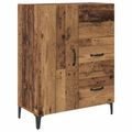 vidaXL Highboard Staré drevo 69,5 x 34 x 180 cm Kompozitné drevo