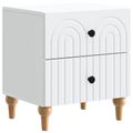 vidaXL Nočný stolík 2 ks Biela 43 x 34,5 x 48 cm Kompozitné drevo