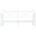 vidaXL Váľanda s kolieskom bez matraca Biela 90x200 cm Oceľ