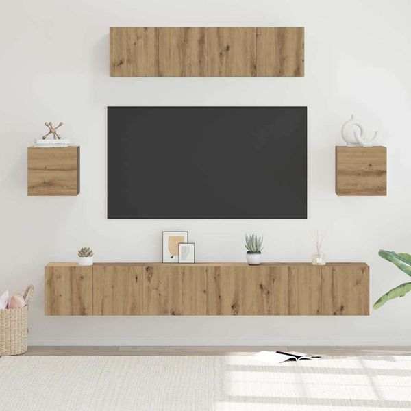 vidaXL Zostava TV skriniek 7 pcs Remeselný dub Kompozitné drevo