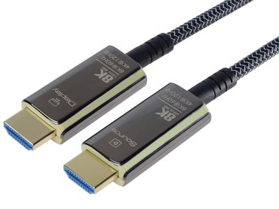 PremiumCord Ultra High Speed HDMI 2.1 optický fiber kábel 8K @ 60Hz, pozlátené 50m
