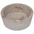 vidaXL Umývadlo sivé Ø40x15 cm mramor